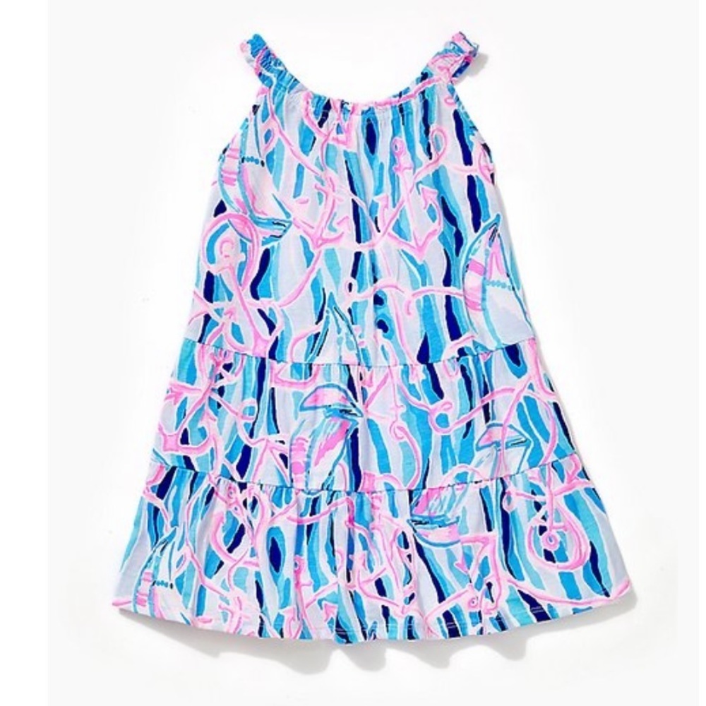 Lilly Pulitzer girls Loro dress Reel Nauti size x-large (12-14)